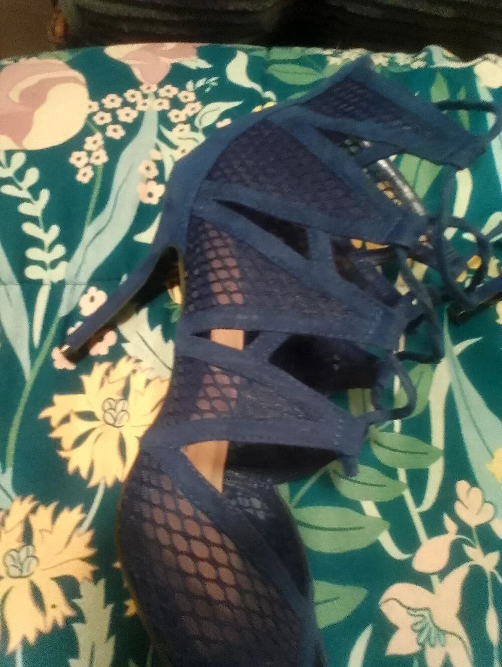 Nine West Navy Blue Strappy Heels